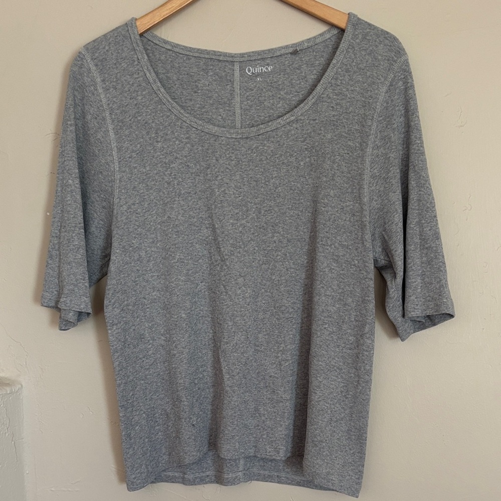 Quince Heather Gray Short Sleeve Tee
